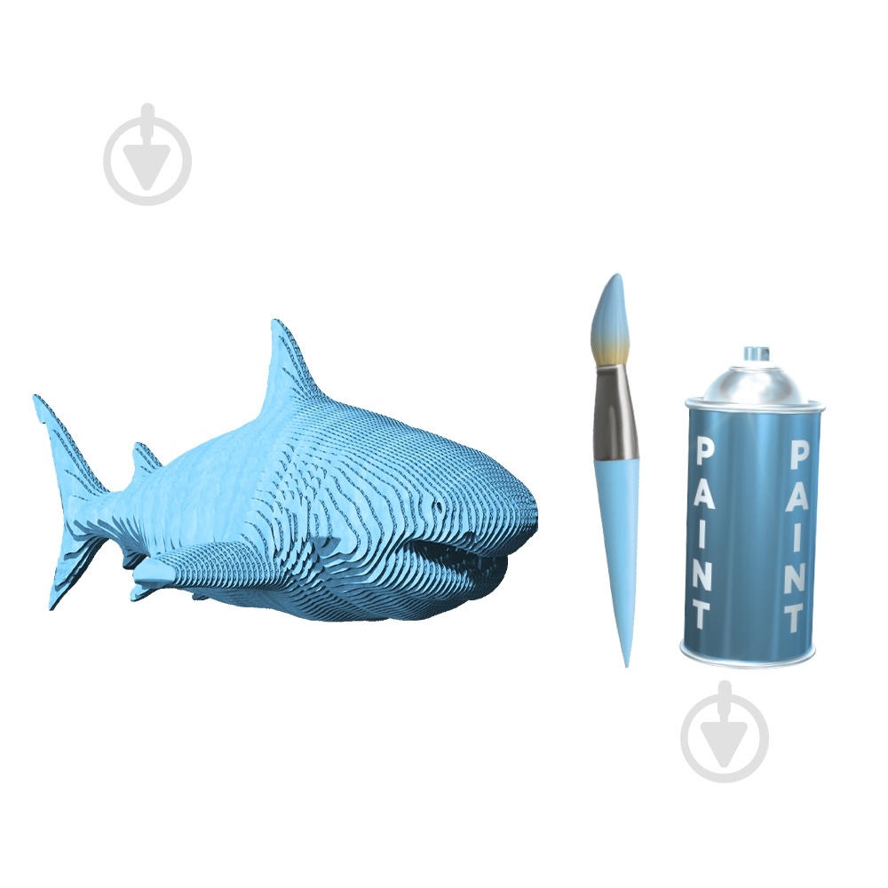 Конструктор картонний 1DEA.me 3D Puzzle SHARK CARTSHARK - фото 9