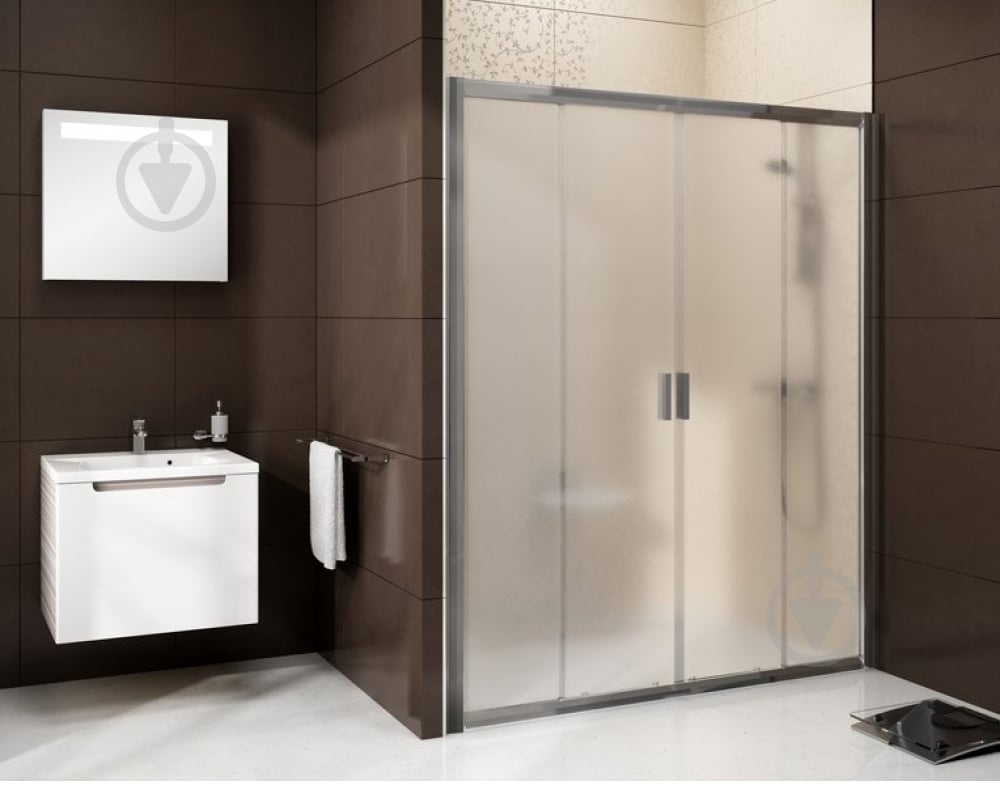Душевые двери Ravak BLDP4-160 Satin+Glass Grape - фото 1
