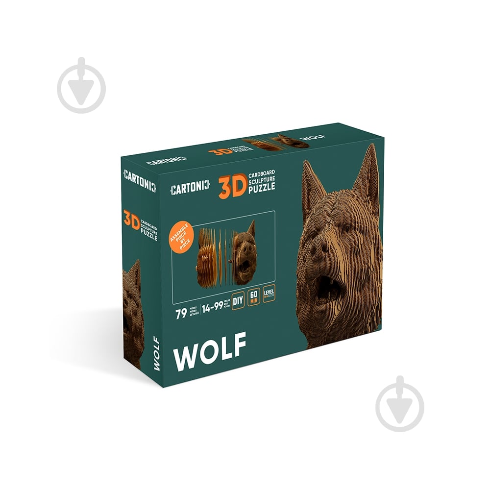Конструктор картонный 1DEA.me 3D Puzzle WOLF CARTWOLF - фото 5 Конструктор картонный 1DEA.me 3D Puzzle WOLF CARTWOLF - фото 5