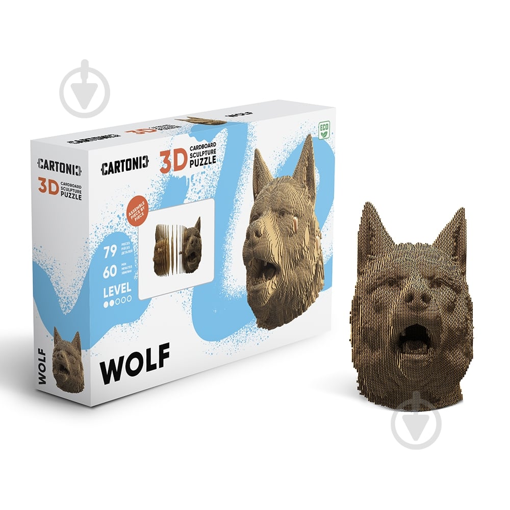 Конструктор картонный 1DEA.me 3D Puzzle WOLF CARTWOLF - фото 1 Конструктор картонный 1DEA.me 3D Puzzle WOLF CARTWOLF - фото 1