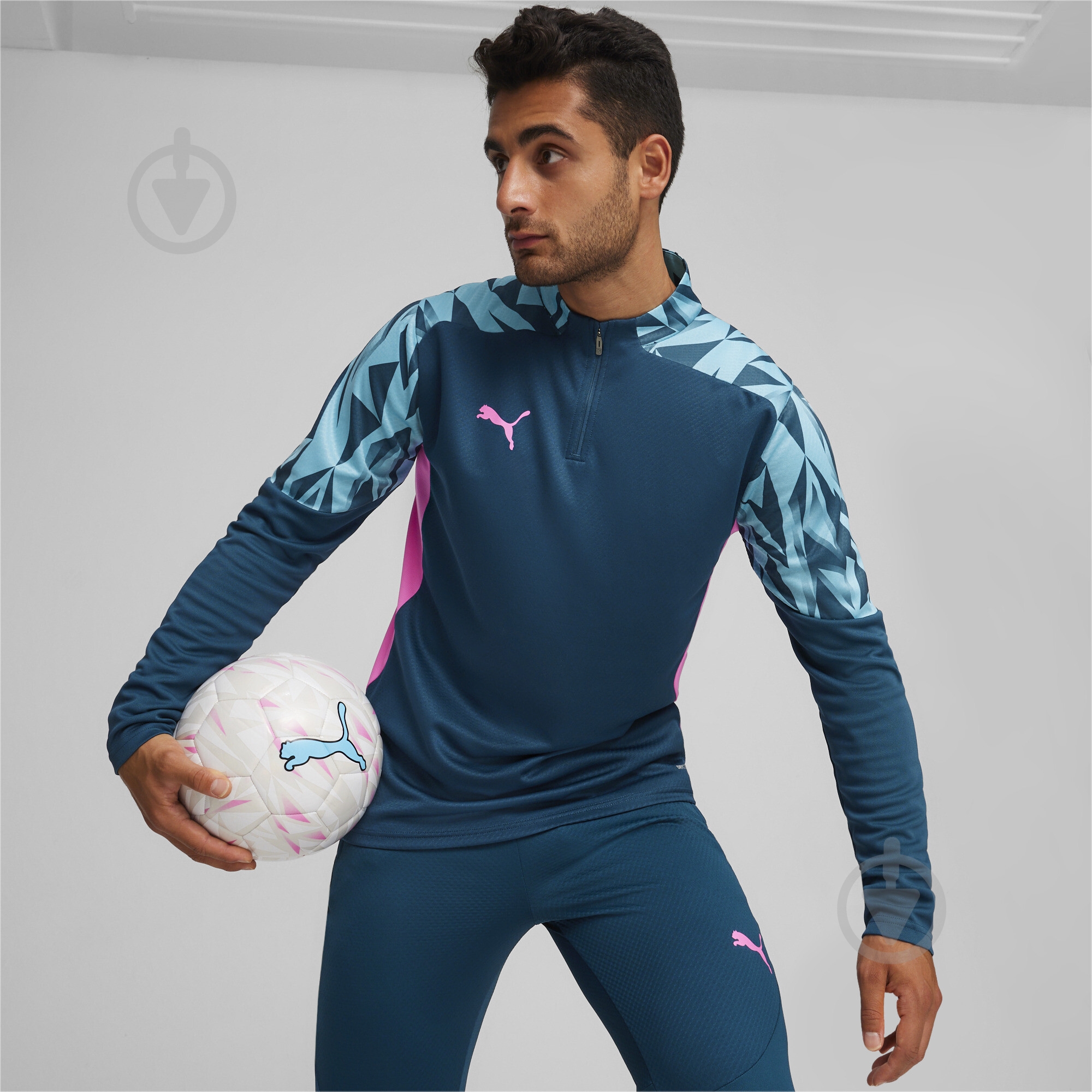 Джемпер Puma INDIVIDUALFINAL 1/4-ZIP TOP 65898256 р.S синий - фото 3