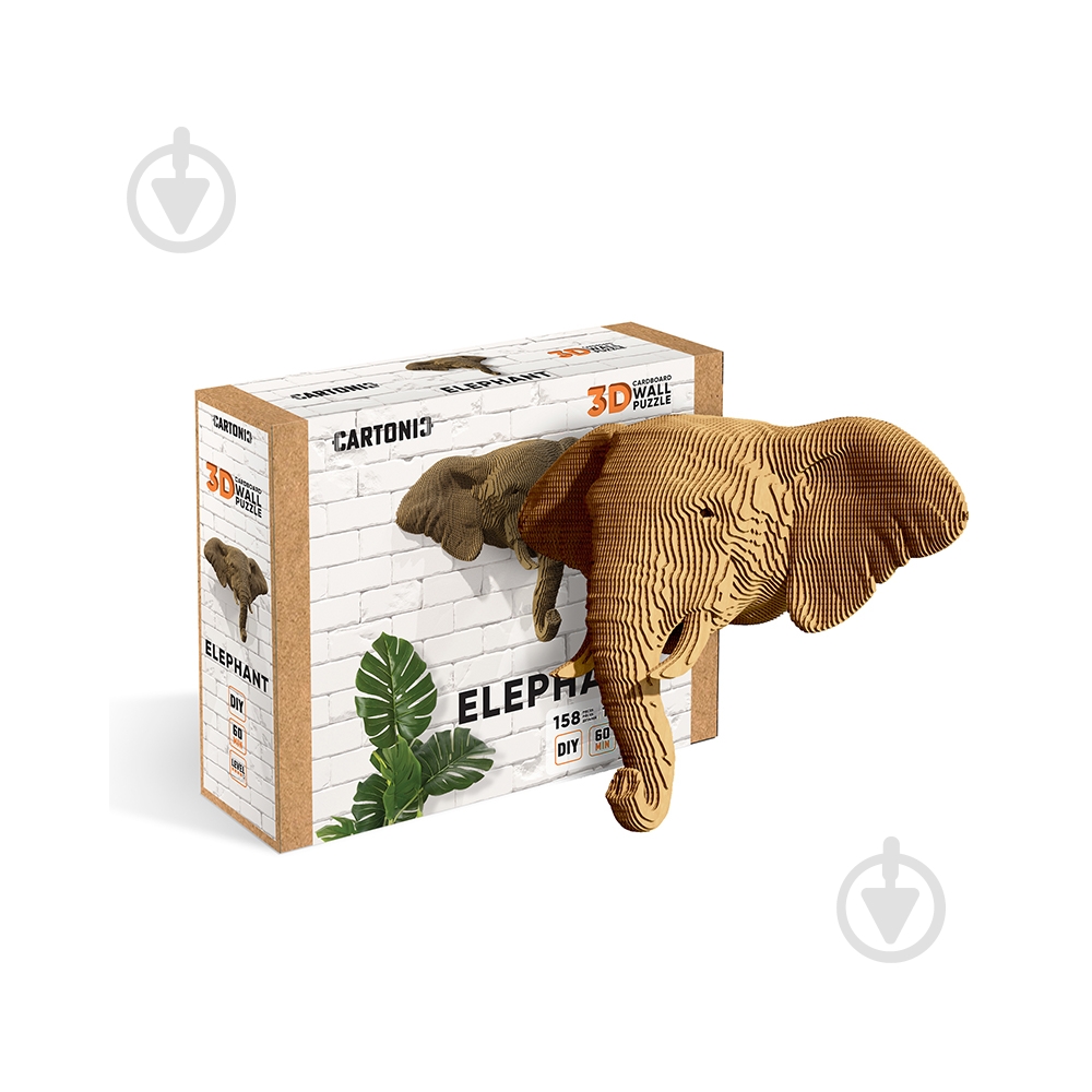 Конструктор картонный 1DEA.me настенный 3D Puzzle ELEPHANT CWELEP - фото 2