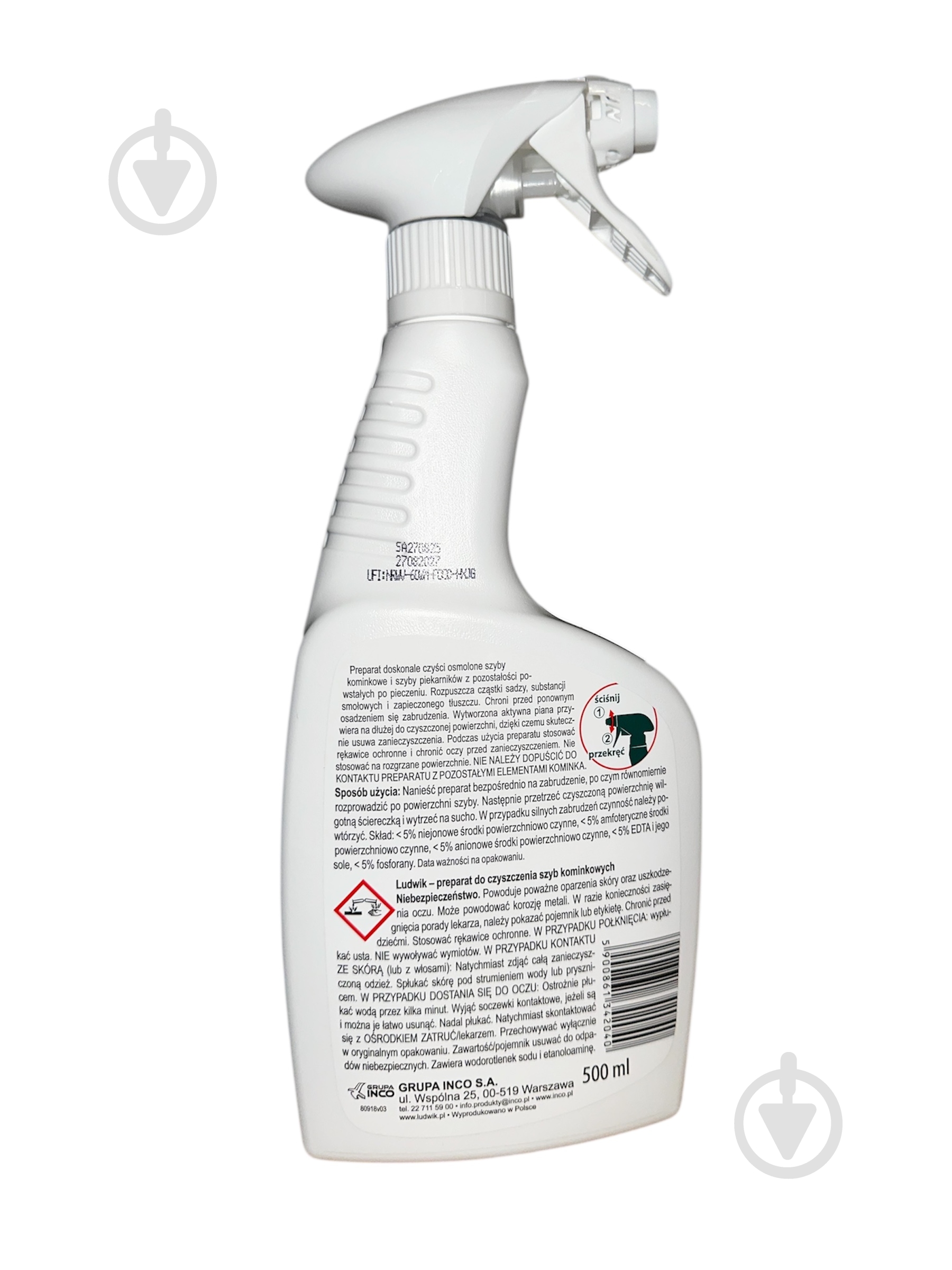 Засіб Ludwik для чищення скла духовок і камінів 0,5 л - фото 2 Засіб Ludwik для чищення скла духовок і камінів 0,5 л - фото 2