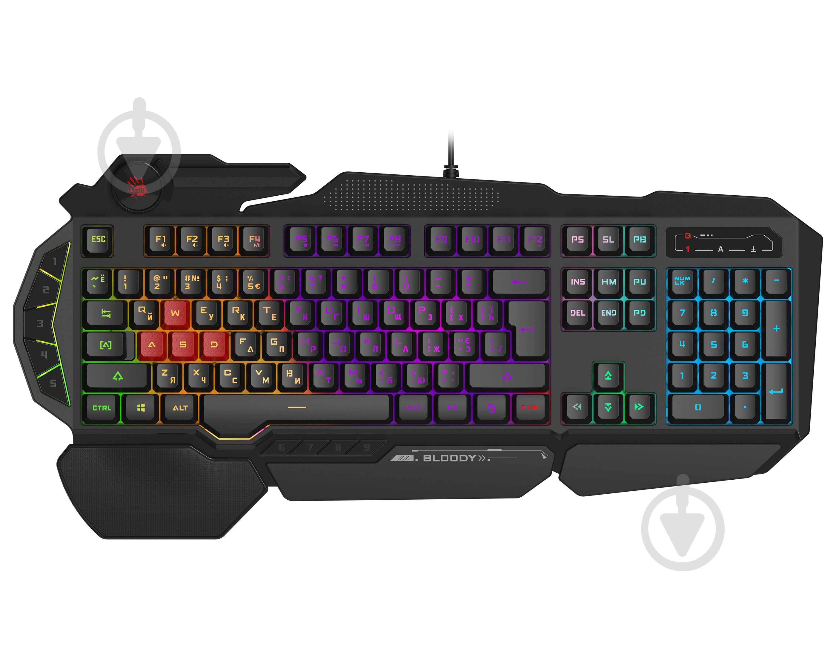 Клавиатура игровая A4Tech (B310N Bloody (Black)) USB, неоновая подсветка black - фото 1 Клавиатура игровая A4Tech (B310N Bloody (Black)) USB, неоновая подсветка black - фото 1