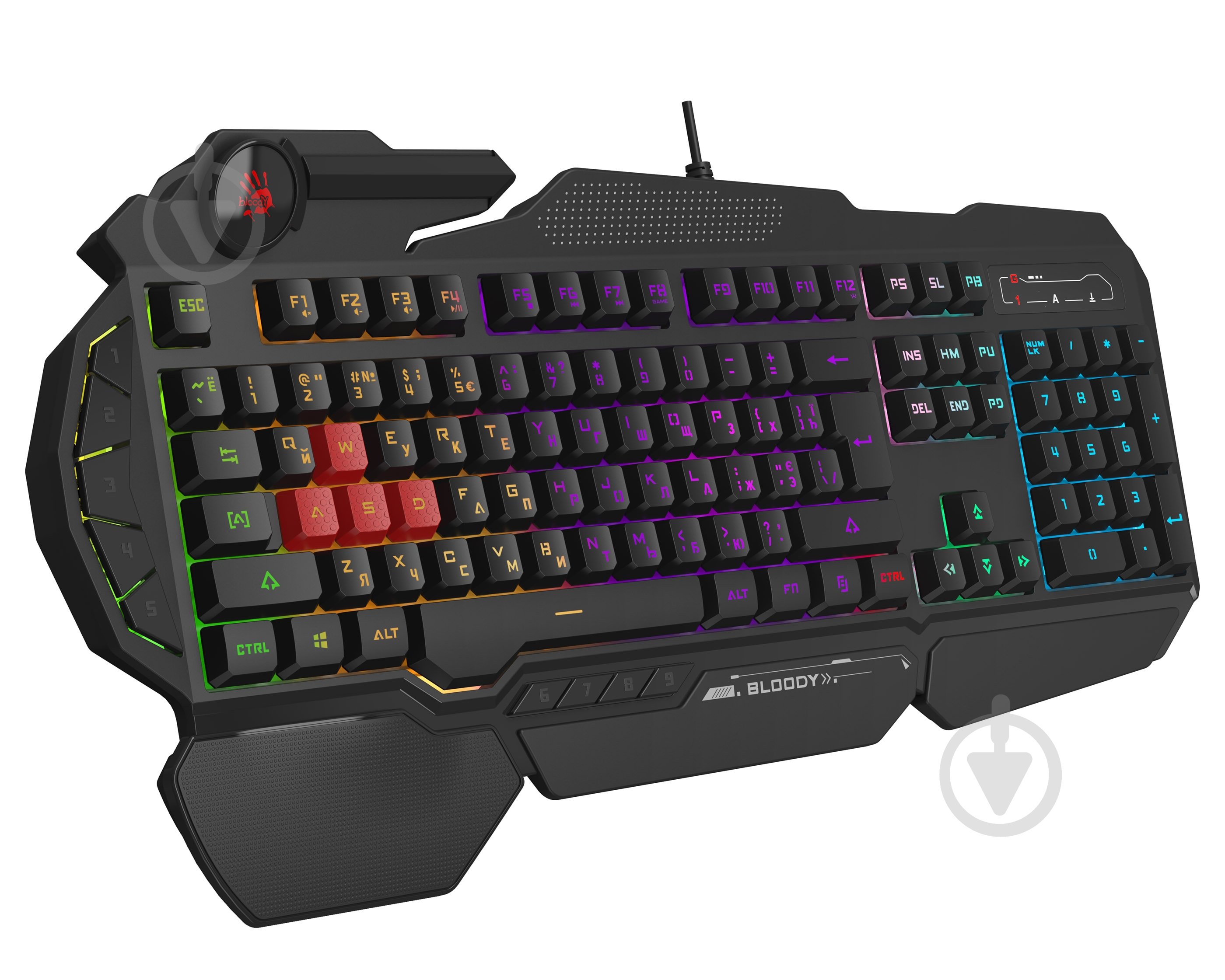 Клавиатура игровая A4Tech (B310N Bloody (Black)) USB, неоновая подсветка black - фото 4 Клавиатура игровая A4Tech (B310N Bloody (Black)) USB, неоновая подсветка black - фото 4