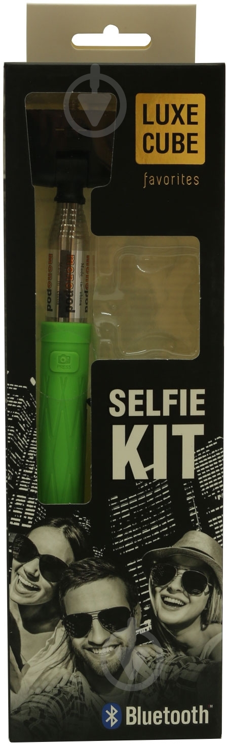 Селфі-монопод Luxe Cube Bluetooth Selfie Kit Green - фото 4