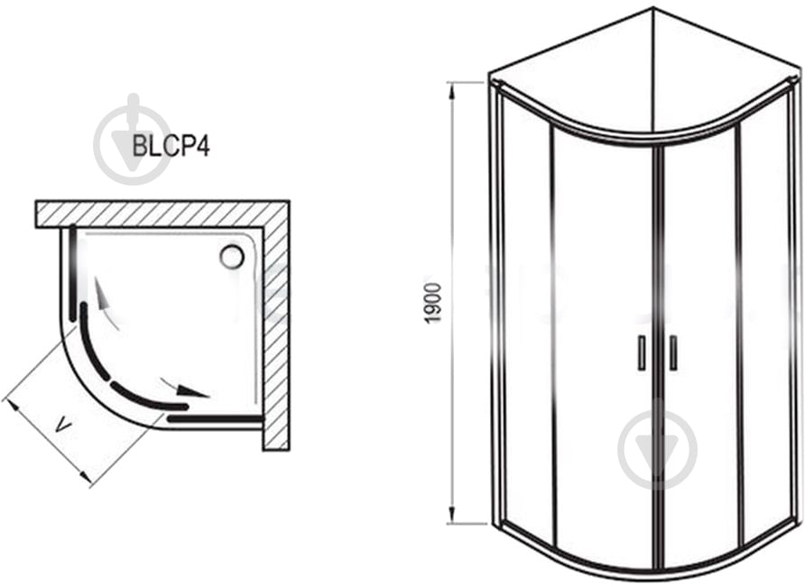 Душевая кабина Ravak BLCP4-80 - фото 2