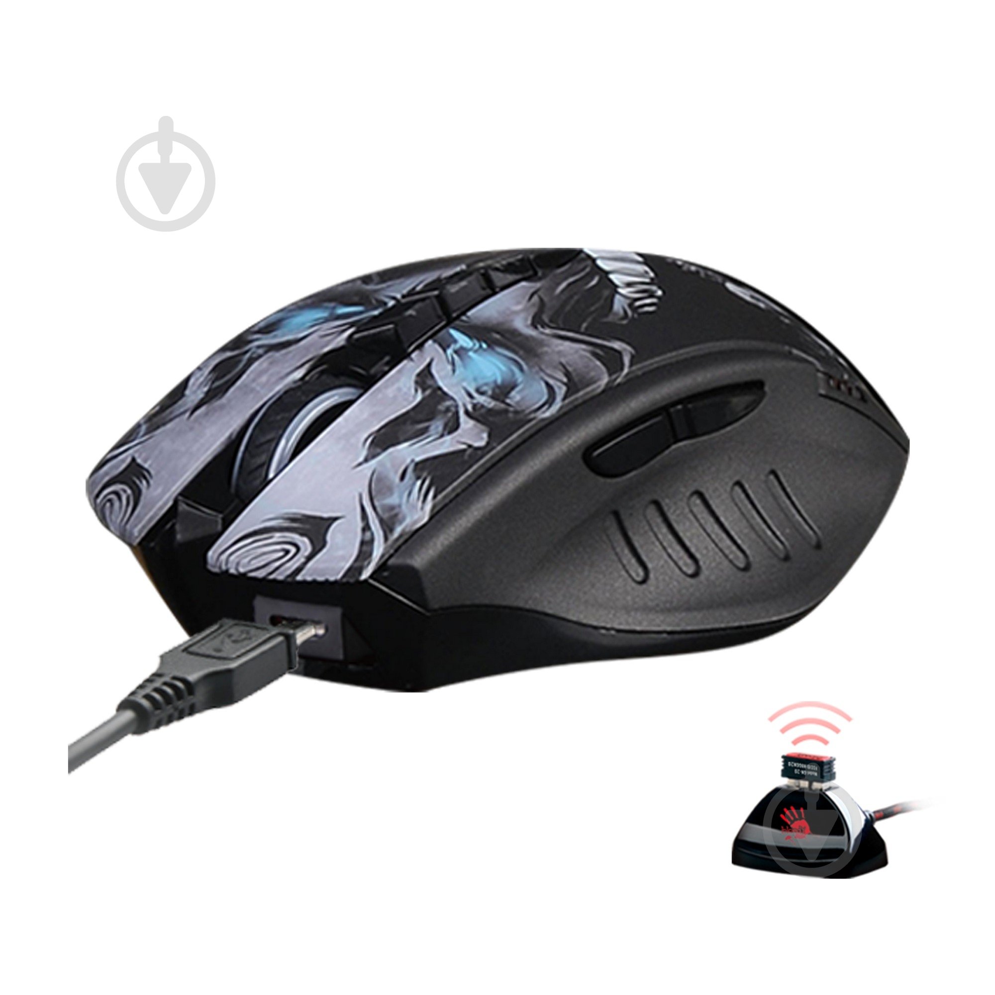 Мишка A4Tech black (R80 Plus Bloody (Skull)) - фото 3