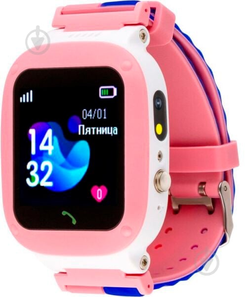 Смарт-часы AmiGo GO004 Splashproof Camera + LED pink (746404) - фото 1