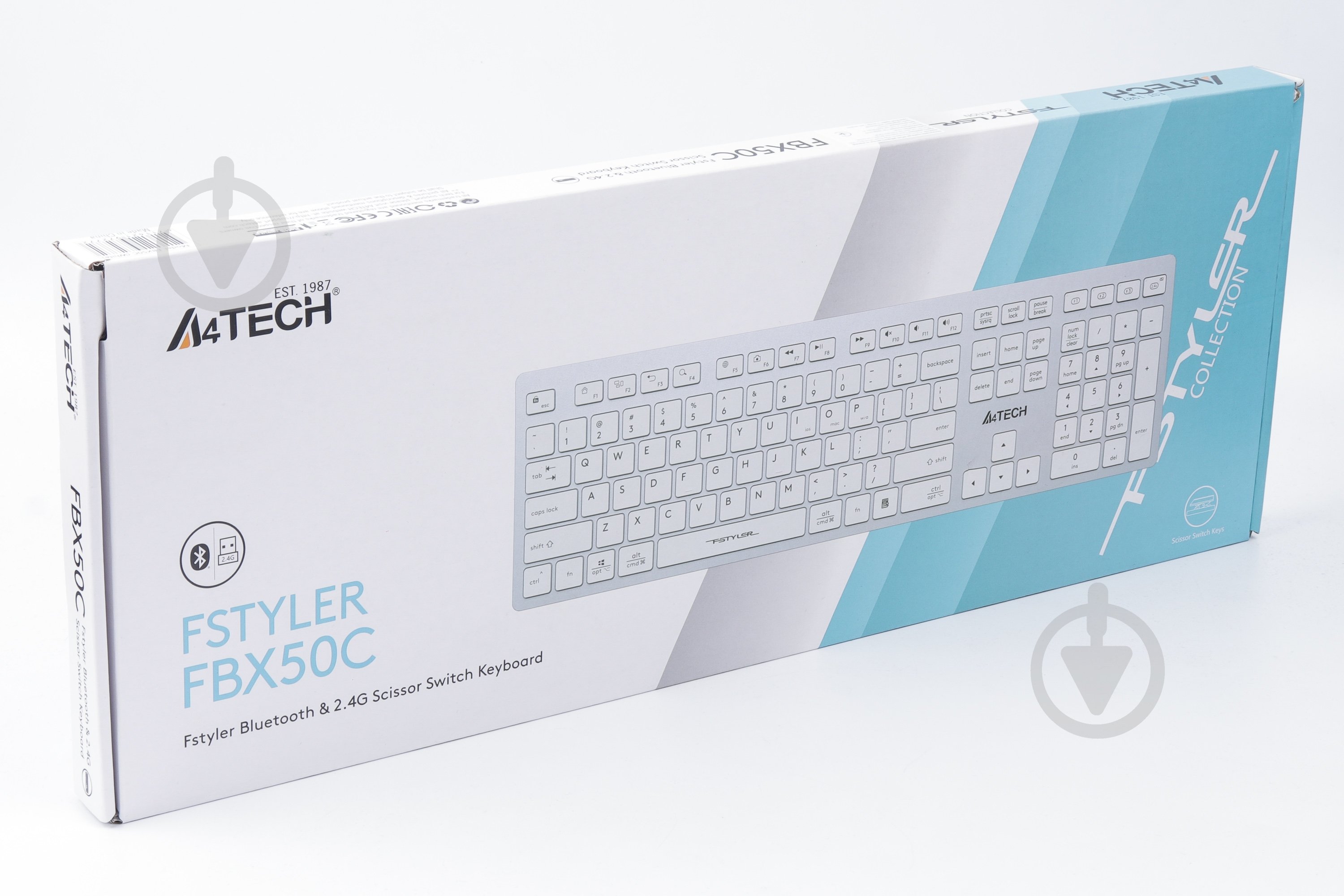 Клавіатура A4Tech FBX50C (White) (FBX50C (White)) бездротова white - фото 5 Клавіатура A4Tech FBX50C (White) (FBX50C (White)) бездротова white - фото 5