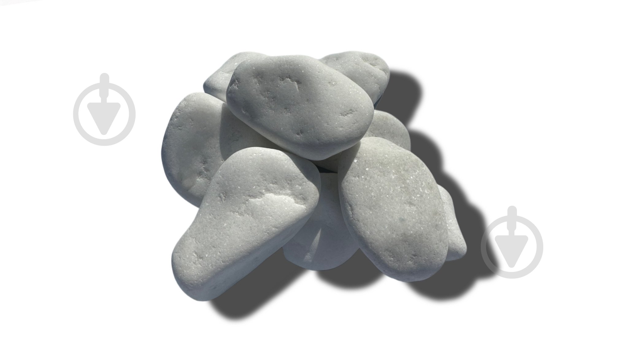 Галька белая 30-60 мм 10 кг - фото 1 Галька белая 30-60 мм 10 кг - фото 1