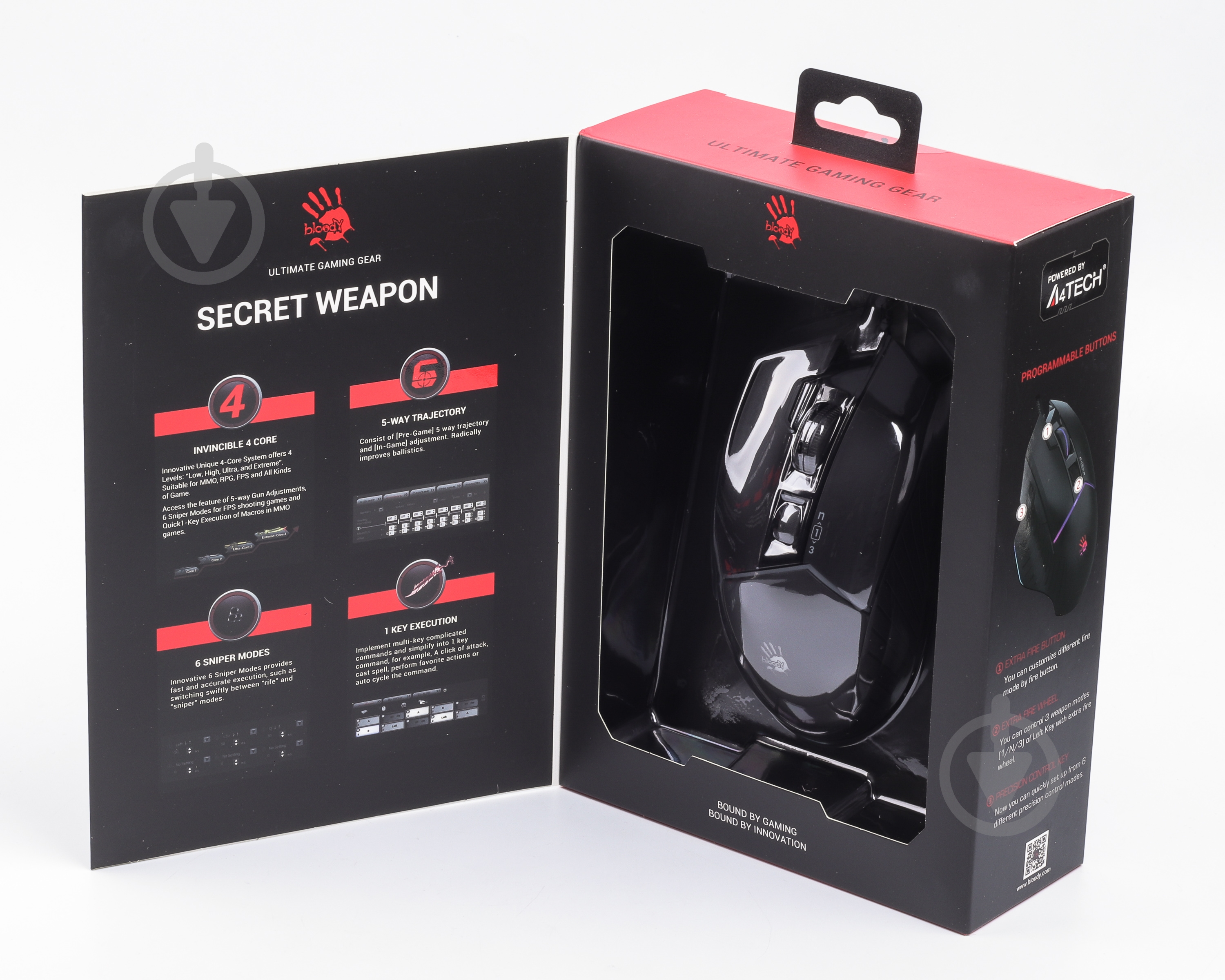 Мишка A4Tech Activated, RGB, 12000 CPI black (W95 Max Bloody (Black)) - фото 8