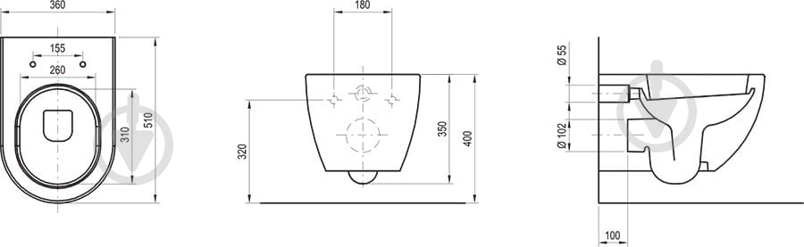 Унітаз підвісний Ravak Uni Chrome X01516 - фото 5