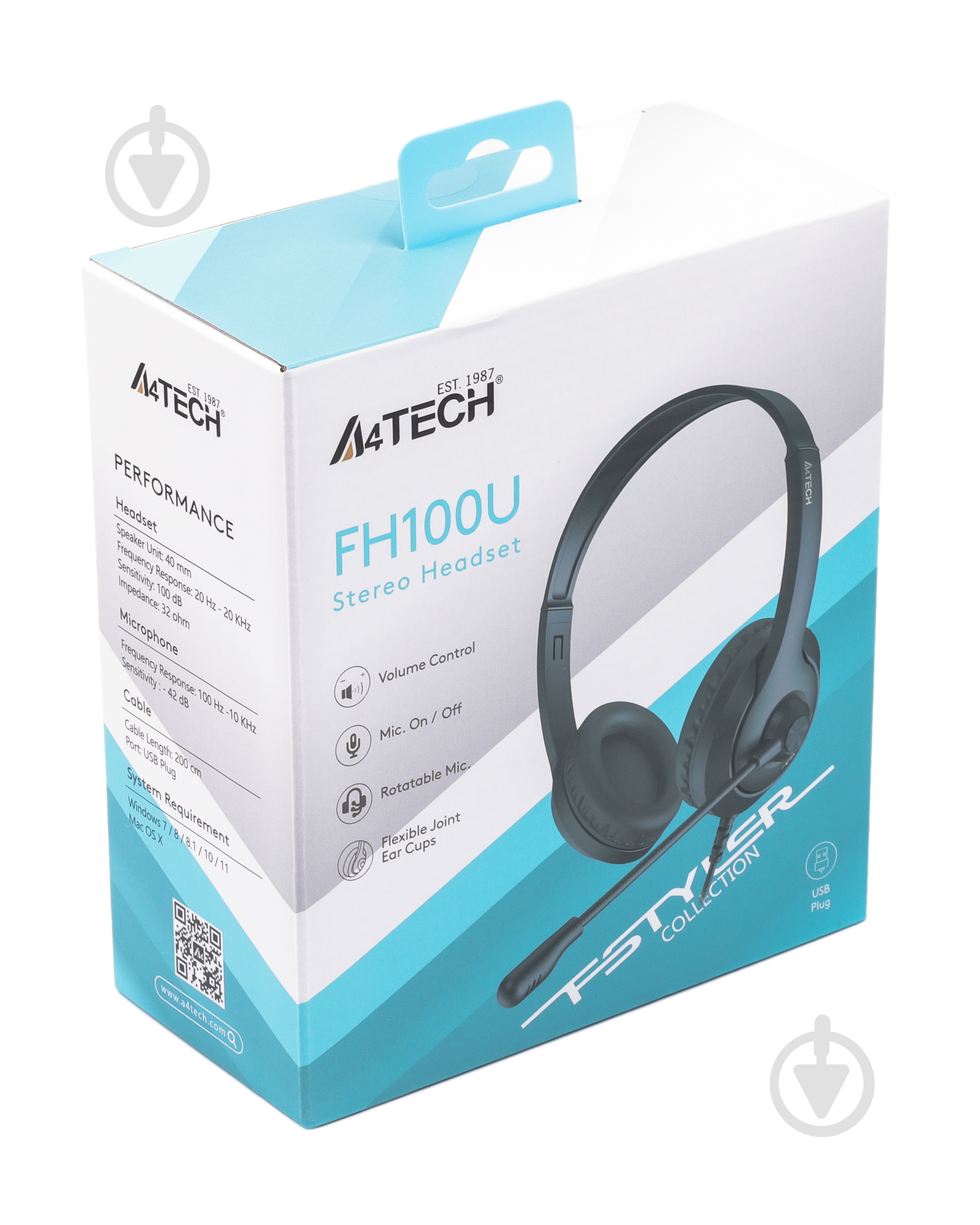 Гарнітура A4Tech black (FH100U (Stone Black)) - фото 6