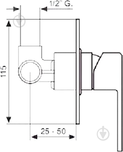 Змішувач для душу Emmevi Rubinetterie Nefer CR77009 - фото 2 Змішувач для душу Emmevi Rubinetterie Nefer CR77009 - фото 2