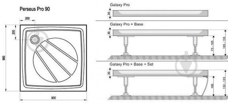Поддон душевой Ravak PERSEUS PRO 90 - фото 3