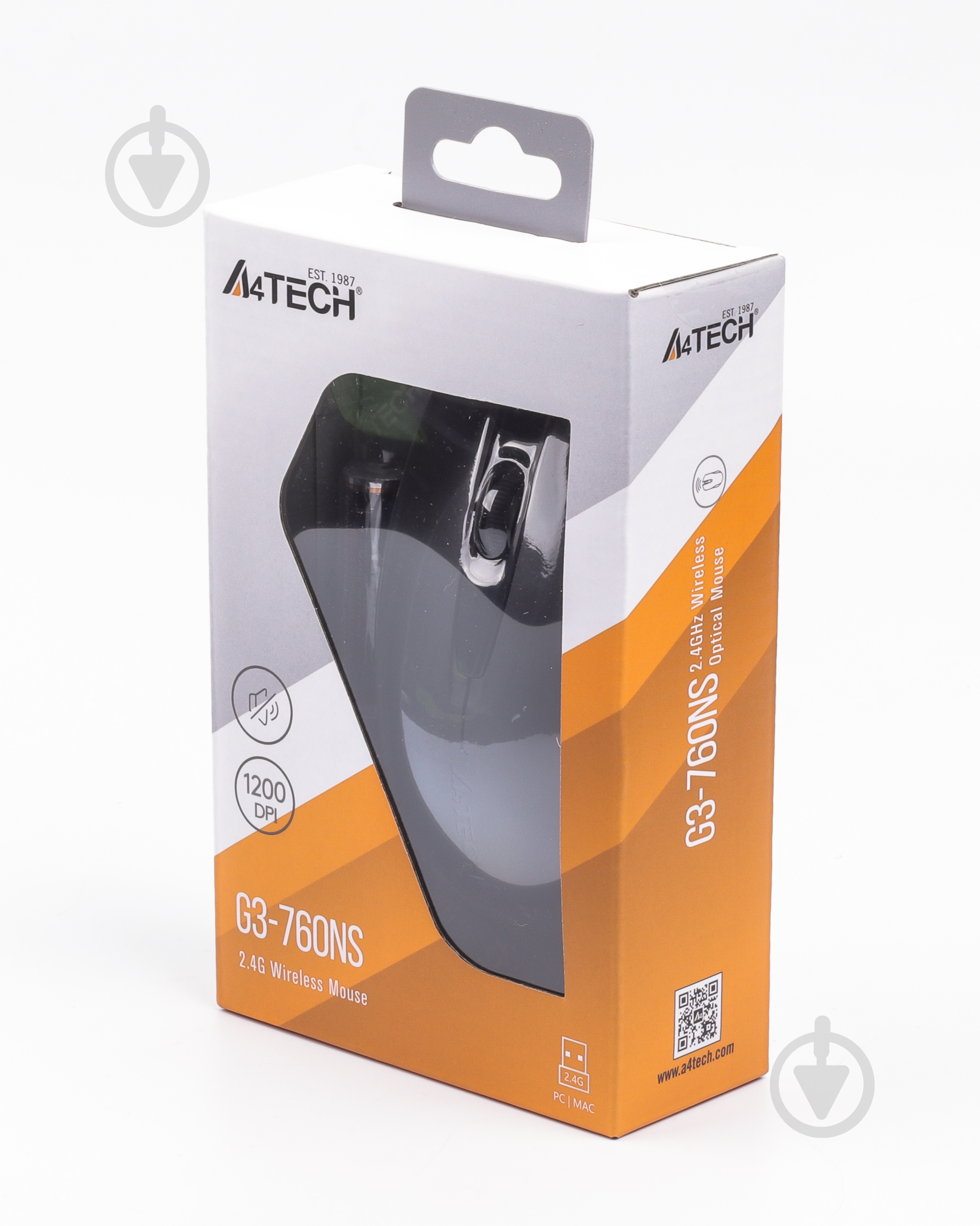 Мышка A4Tech V-Track, 1200 dpi black (G3-760NS (Black)) - фото 6