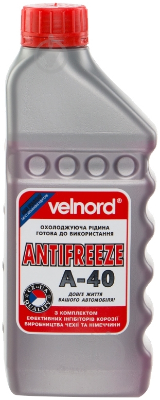 Антифриз Velvana А-40 до -40 °C G12 готовый 1 л красный - фото 1
