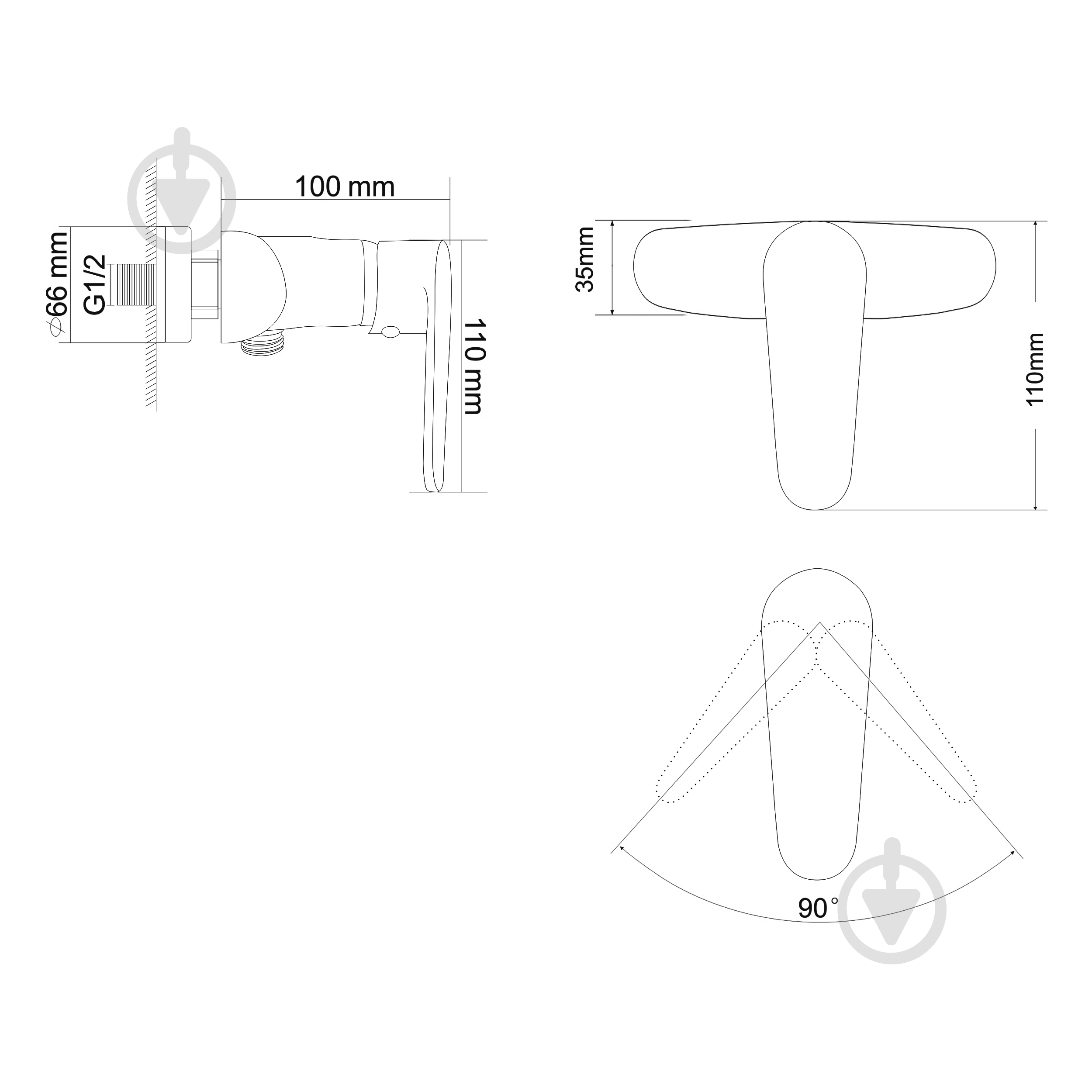 Смеситель для душа RJ Raft RBZ075-5 - фото 2 Смеситель для душа RJ Raft RBZ075-5 - фото 2