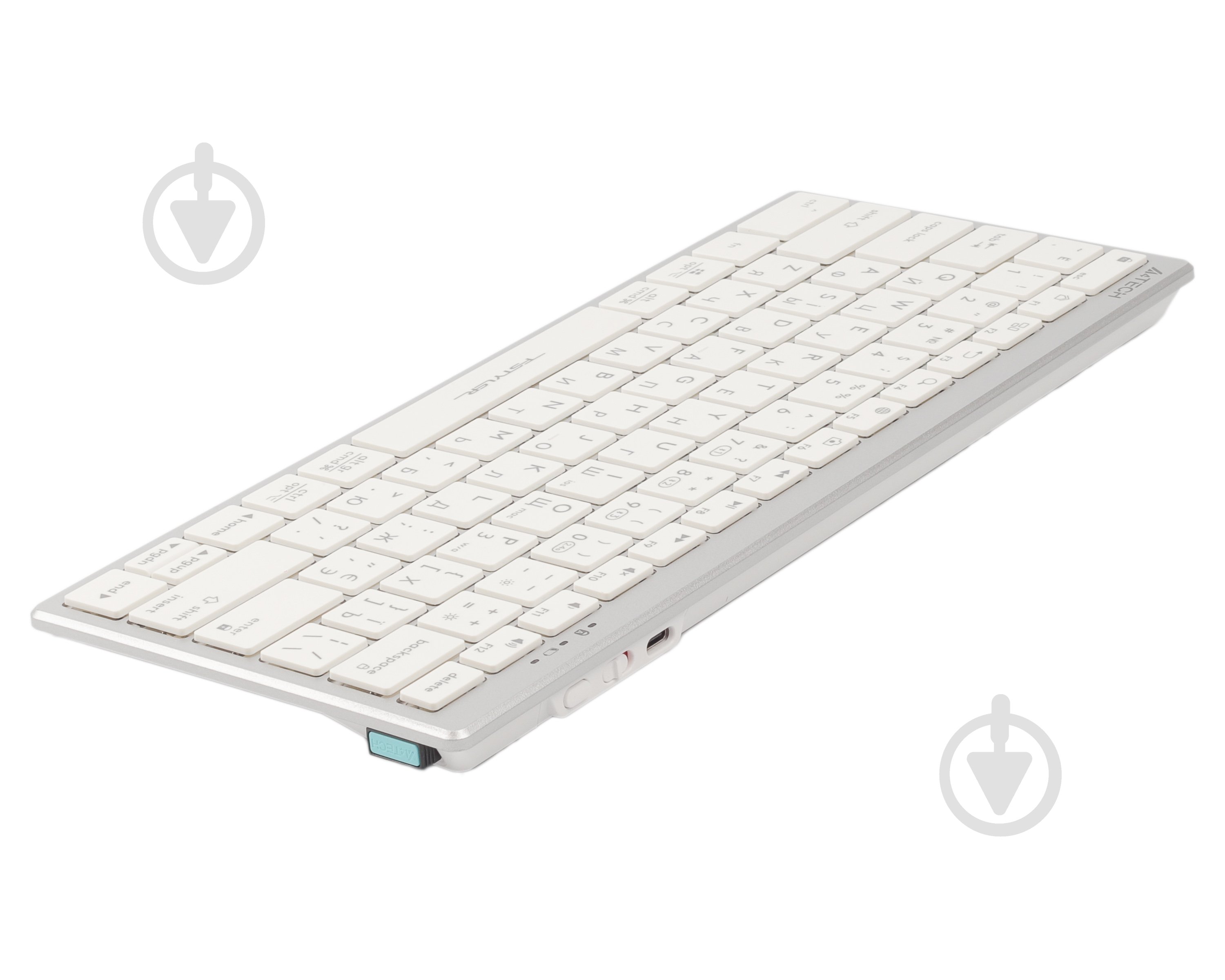 Клавиатура A4Tech (FBX51C (White)) Bluetooth/2.4 ГГц white - фото 3