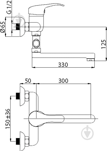 Змішувач для ванни Rubineta Optima-12/C O2CK08 - фото 6 Змішувач для ванни Rubineta Optima-12/C O2CK08 - фото 6