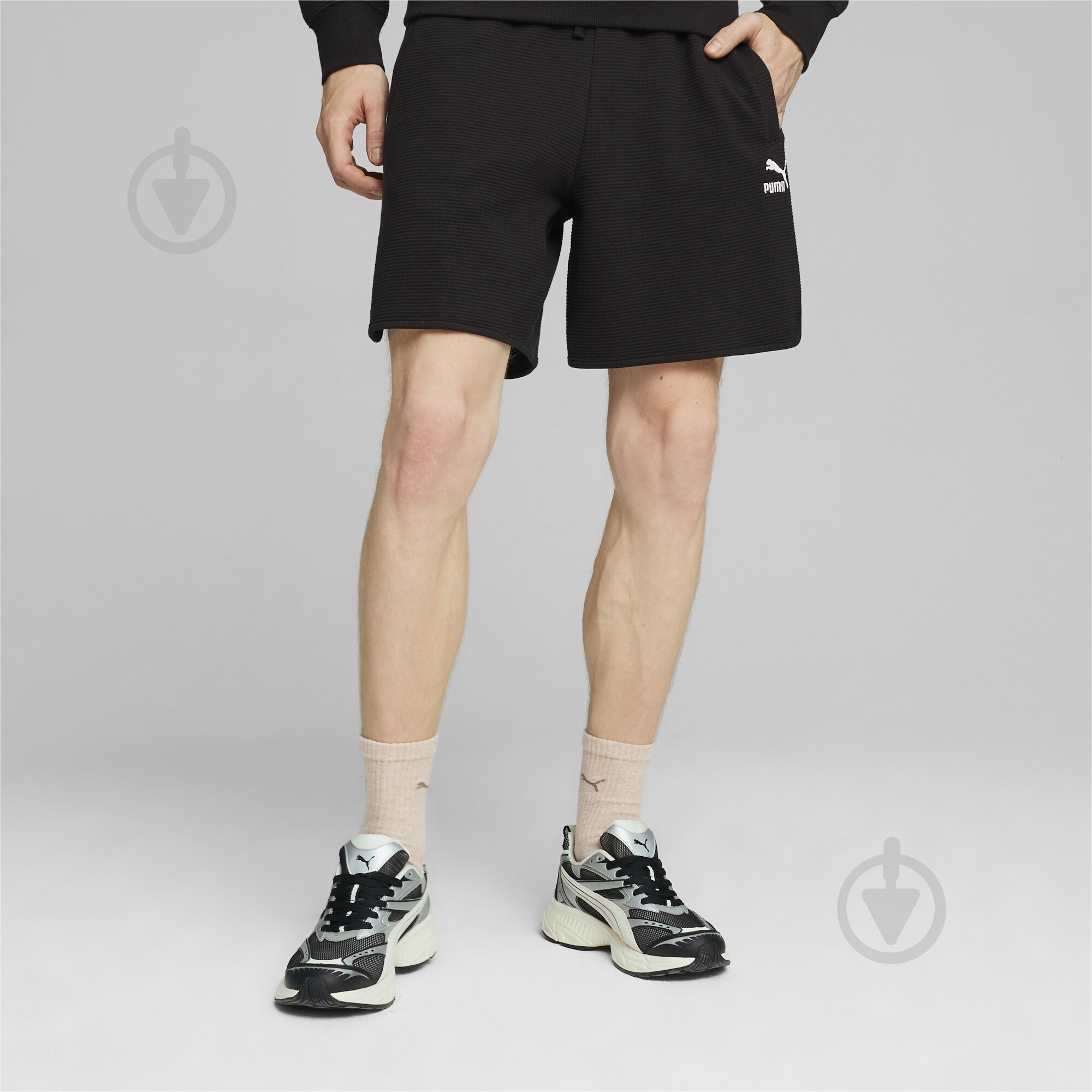 Шорты Puma CLASSICS WAFFLE SHORTS 7"" 62425201 р. M черный - фото 3