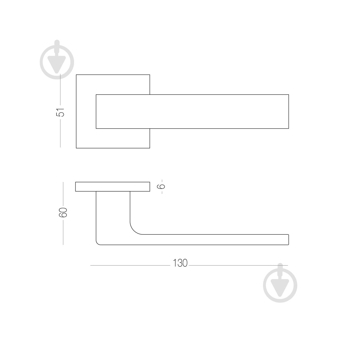 Ручка на розетці MVM Z-1810 SB матова латунь - фото 3