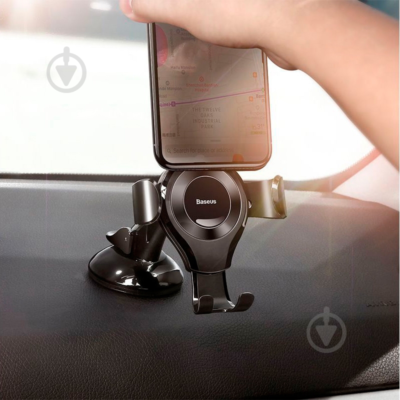 Держатель для смартфона Car Mount BASEUS Osculum Gravity черный - фото 6