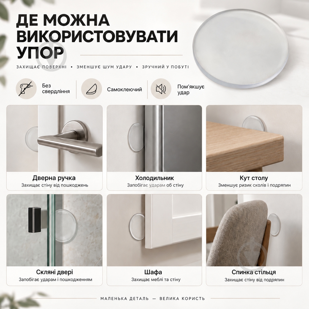 Стопор дверной самоклеящийся MVM M-4012 T прозрачный - фото 4 Стопор дверной самоклеящийся MVM M-4012 T прозрачный - фото 4