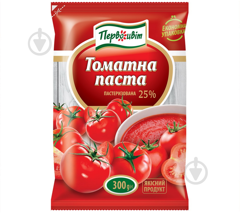 Паста томатна Первоцвіт 25,00% 300 г - фото 1