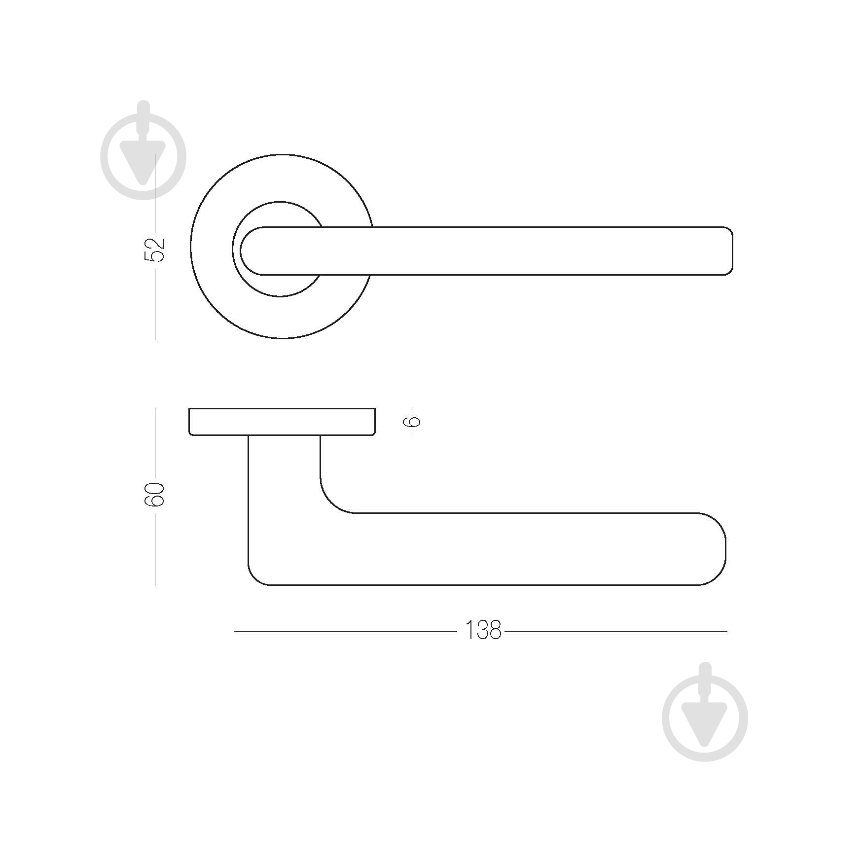 Ручка на розетке Linde A-2025 MN сатин никель - фото 3 Ручка на розетке Linde A-2025 MN сатин никель - фото 3