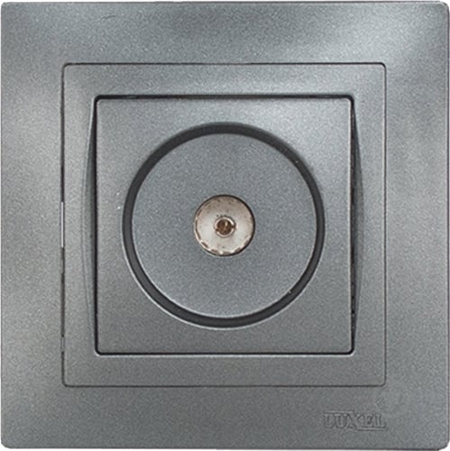 Розетка TV Luxel Bravo графит 5709 - фото 1