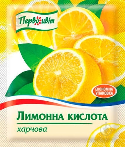 Кислота лимонная 100 г Первоцвіт - фото 1 Кислота лимонная 100 г Первоцвіт - фото 1