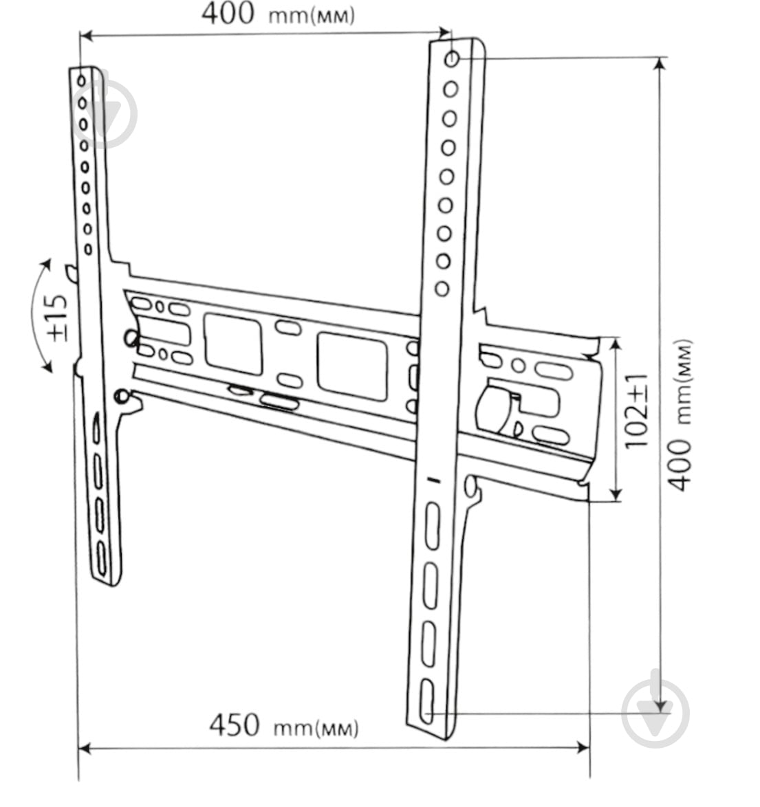 Крепление для телевизора HausMark IMPHM40S2 наклонные 26"-55" черный - фото 8