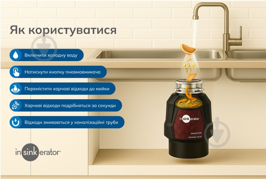 Подрібнювач харчових відходів IN SINK ERATOR Premium 700 - фото 3 Подрібнювач харчових відходів IN SINK ERATOR Premium 700 - фото 3