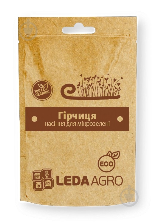 Набір для вирощування мікрозелені LedaAgro гірчиця 5 г (4820119797556) - фото 1