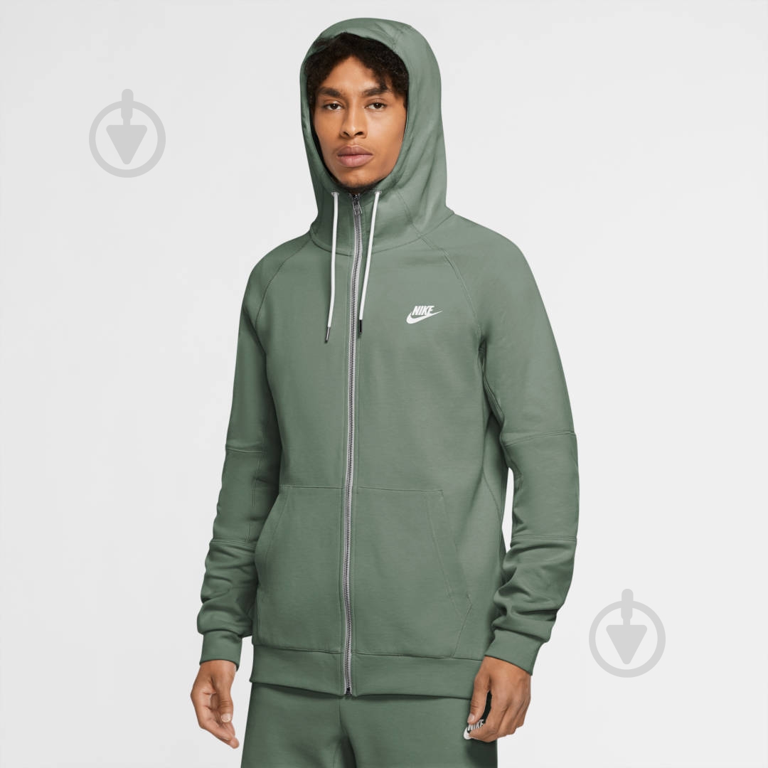 Джемпер Nike M NSW MODERN HOODIE FZ FLC CU4455-353 р. XL оливковий - фото 6