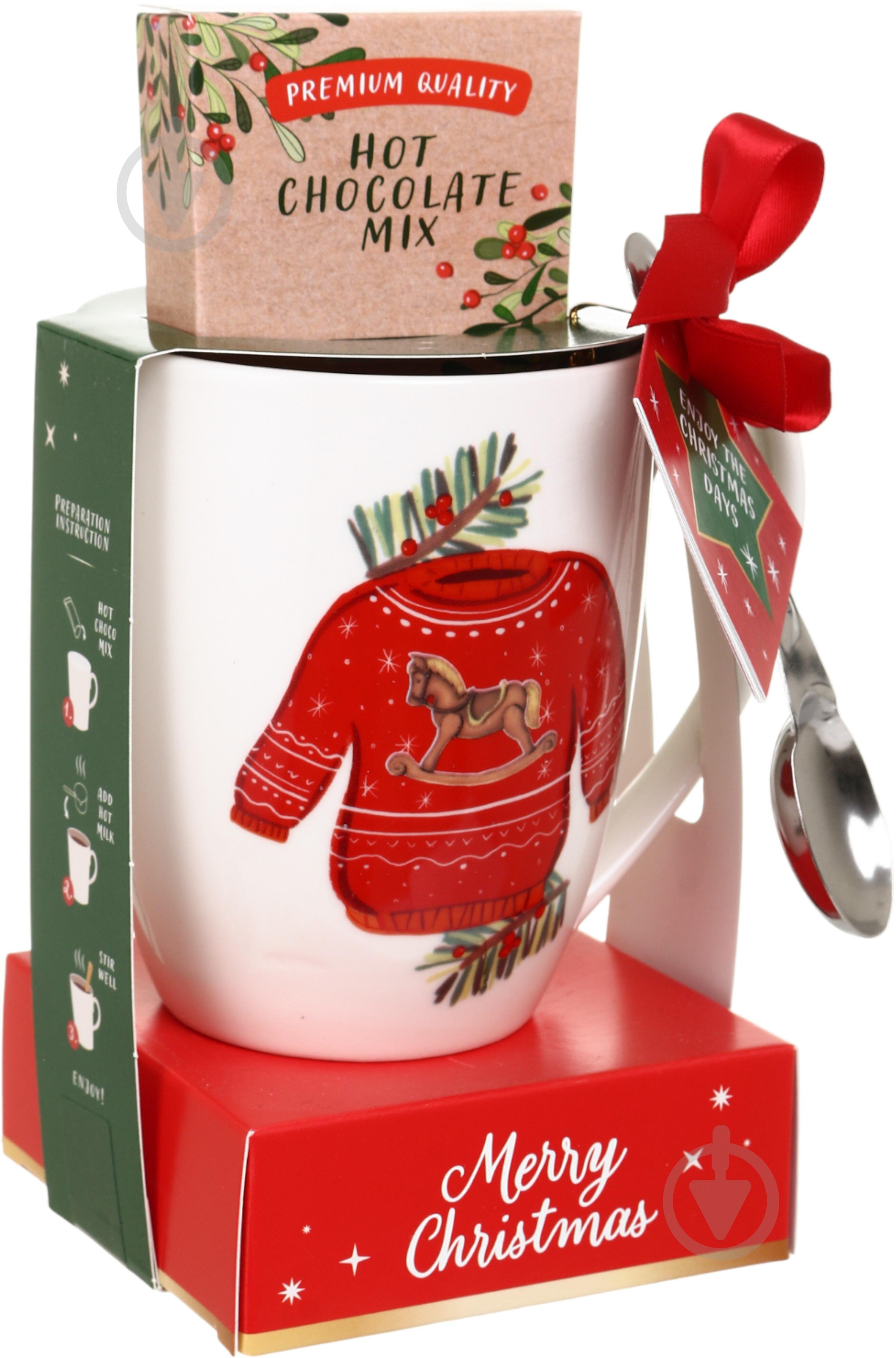 Набір подарунковий Excellent Houseware чашка та гарячий шоколад 20 г Merry Christmas в асортименті - фото 2 Набір подарунковий Excellent Houseware чашка та гарячий шоколад 20 г Merry Christmas в асортименті - фото 2