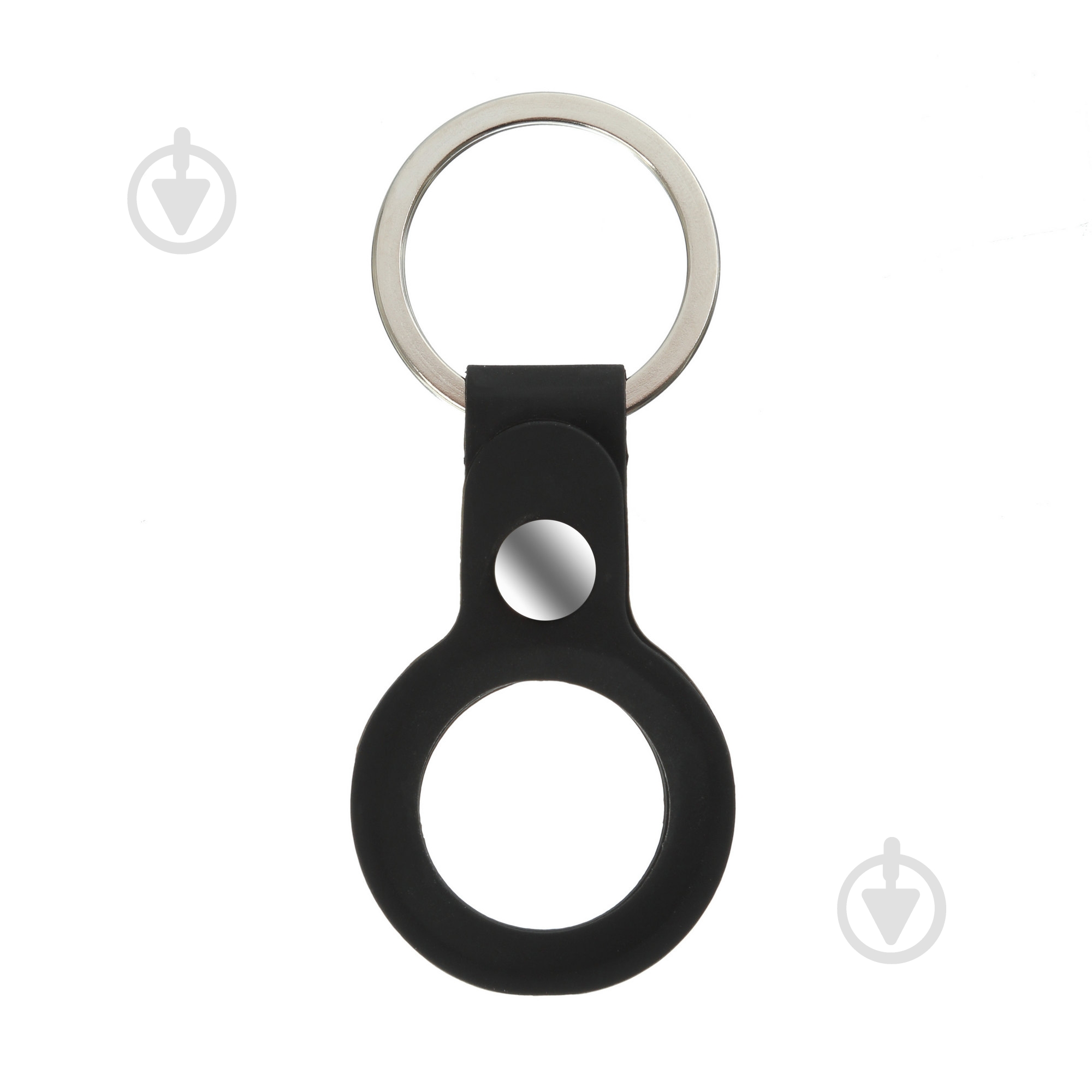 Чохол-брелок Armorstandart для AirTag Silicone Ring with Button Black (ARM59146) - фото 1