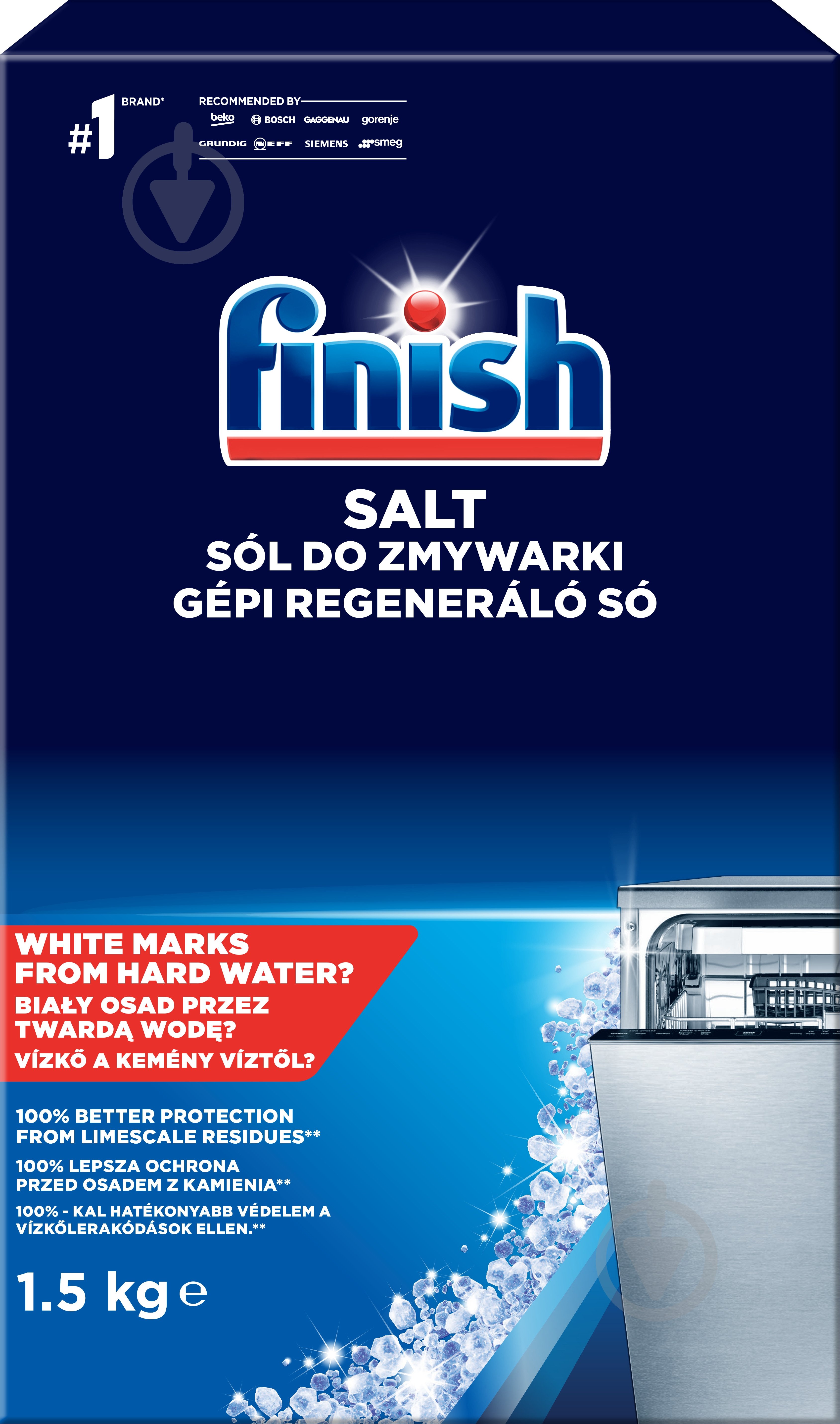 Сіль для посудомийних машин Finish 1,5 кг - фото 1