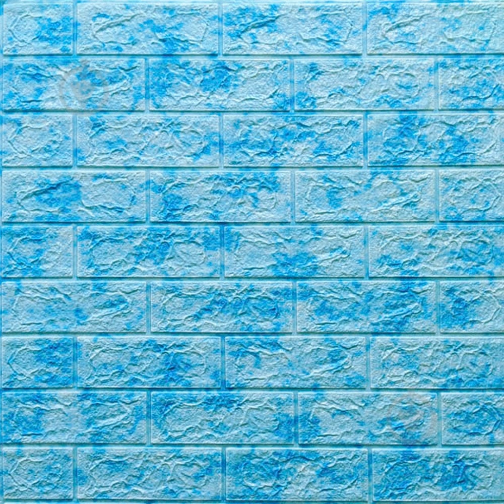 Панель самоклеющаяся Sticker Wall 700x770x5 мм голубой мрамор 065 (SW-00000033) - фото 1