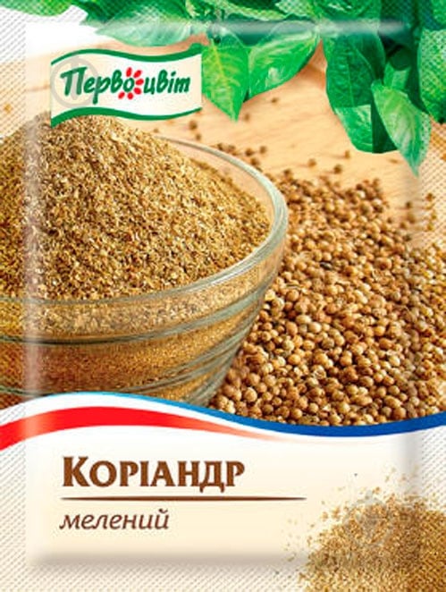 Кориандр Первоцвіт молотый - фото 1 Кориандр Первоцвіт молотый - фото 1