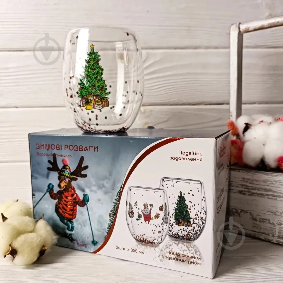 Набір чашок Vittora Зимові розваги 350 мл 2 шт. VT-5415-350 - фото 6 Набір чашок Vittora Зимові розваги 350 мл 2 шт. VT-5415-350 - фото 6