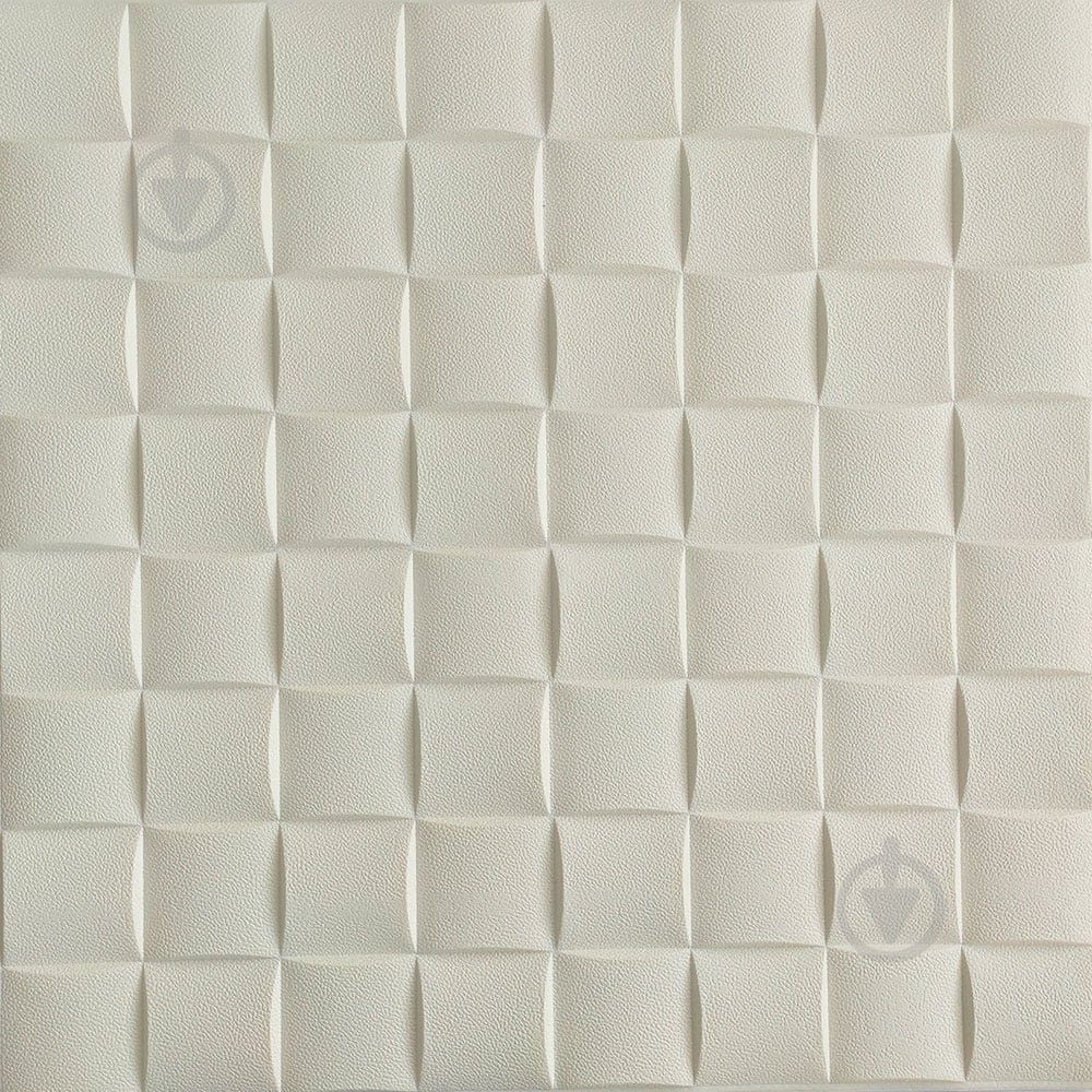 Панель самоклеюча Sticker Wall плетіння 710x700x3 мм білий (176) - фото 1