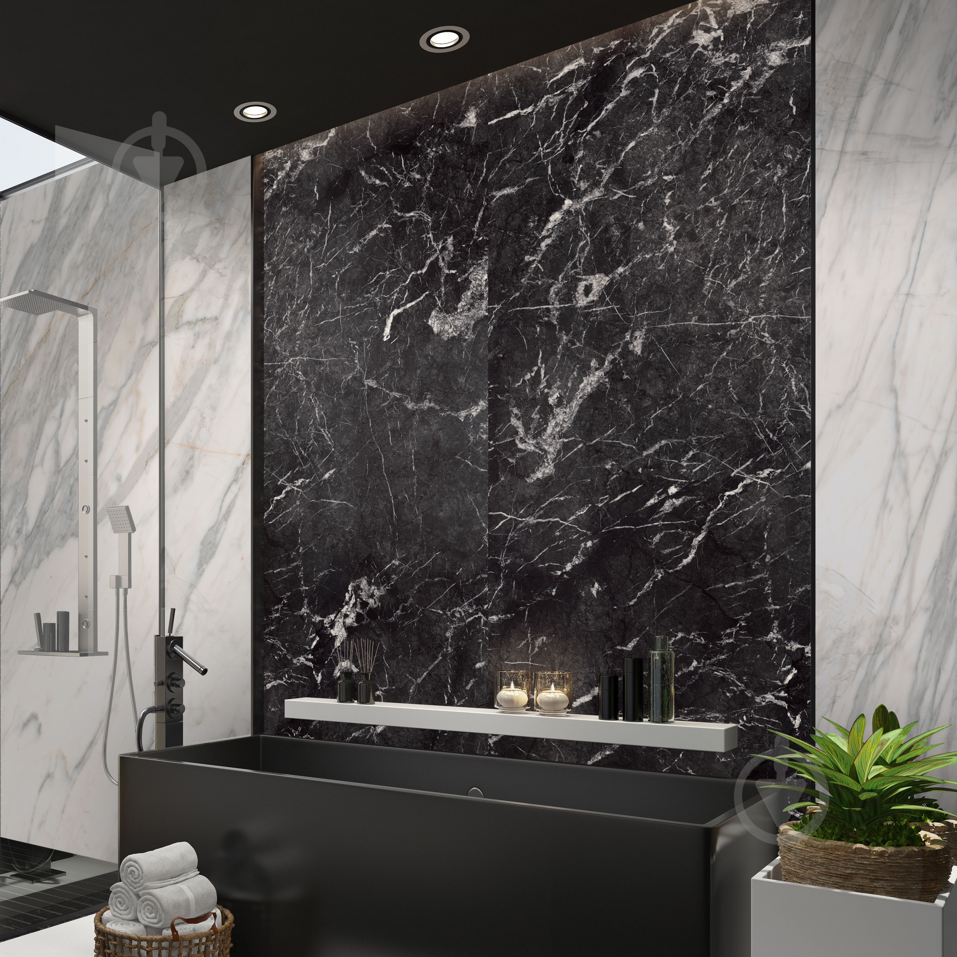 Панель SPC Rocko Stones Marquina 2800x1230x4 мм (R106) - фото 1