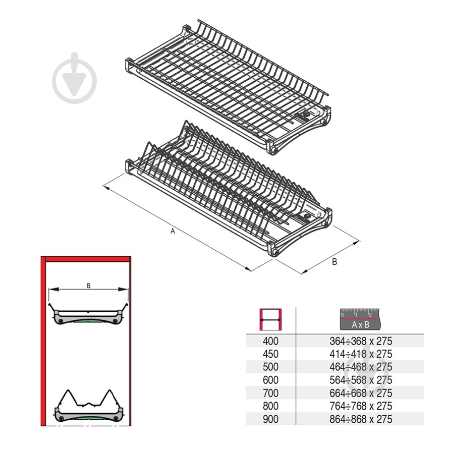 Сушилка для посуды Rejs 800 мм STANDARD 3 эффект хрома (оцинковка) WE06.0727.01.062 - фото 4 Сушилка для посуды Rejs 800 мм STANDARD 3 эффект хрома (оцинковка) WE06.0727.01.062 - фото 4