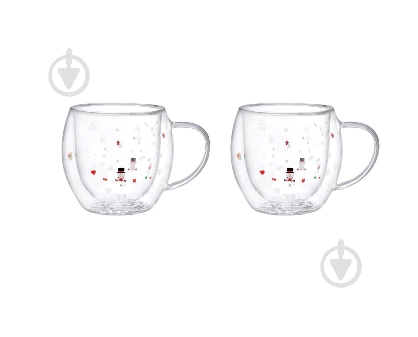 Набір чашок Vittora Морозні обійми з подвійним дном 300 мл 2 шт. VT-5331-300 - фото 1 Набір чашок Vittora Морозні обійми з подвійним дном 300 мл 2 шт. VT-5331-300 - фото 1