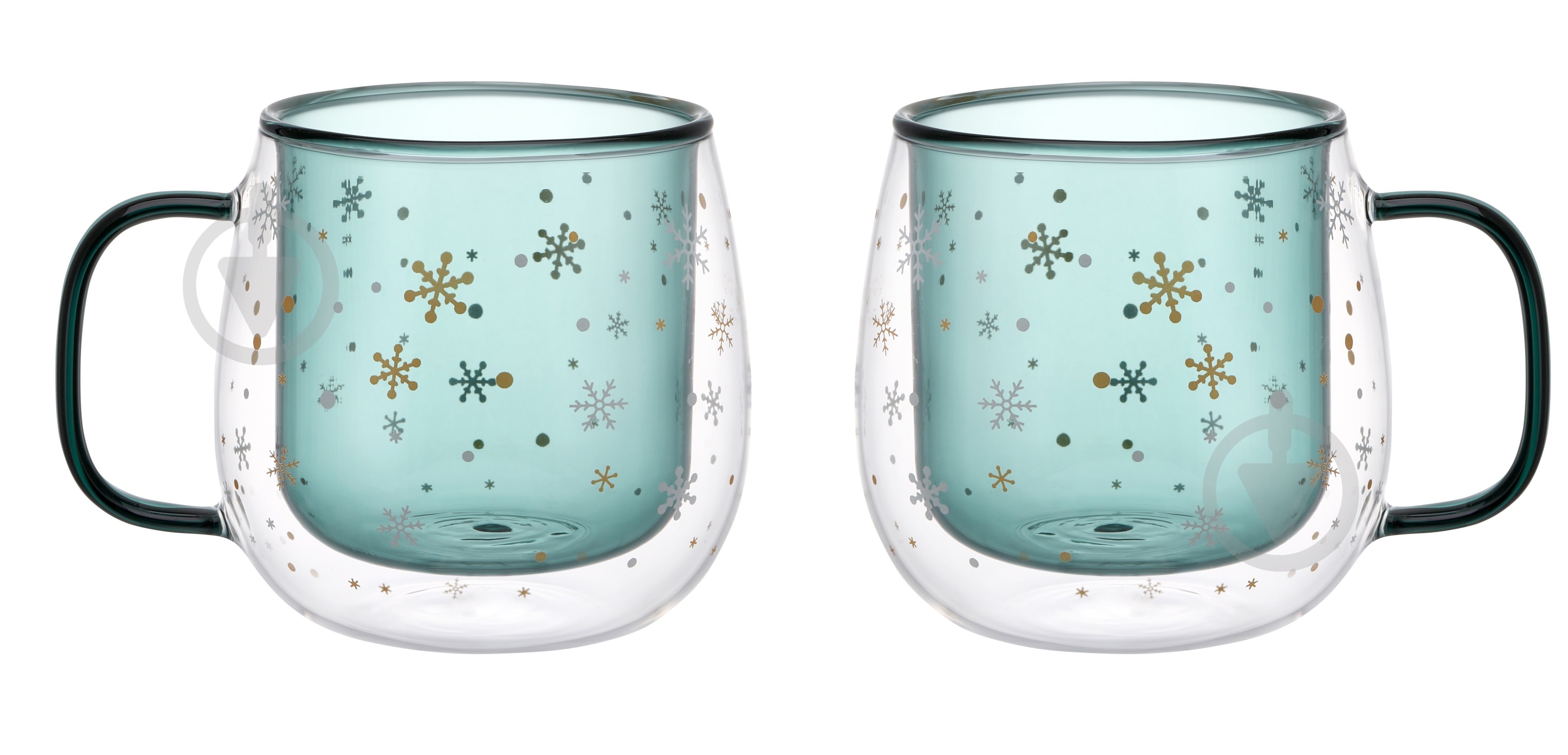 Набор чашек Vittora Северное сияние с двойным дном 2 шт., 350 мл - фото 1