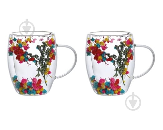 Набір чашок Vittora Гербарій з подвійним дном 2 шт. 320 мл VT-5322-320 - фото 1 Набір чашок Vittora Гербарій з подвійним дном 2 шт. 320 мл VT-5322-320 - фото 1