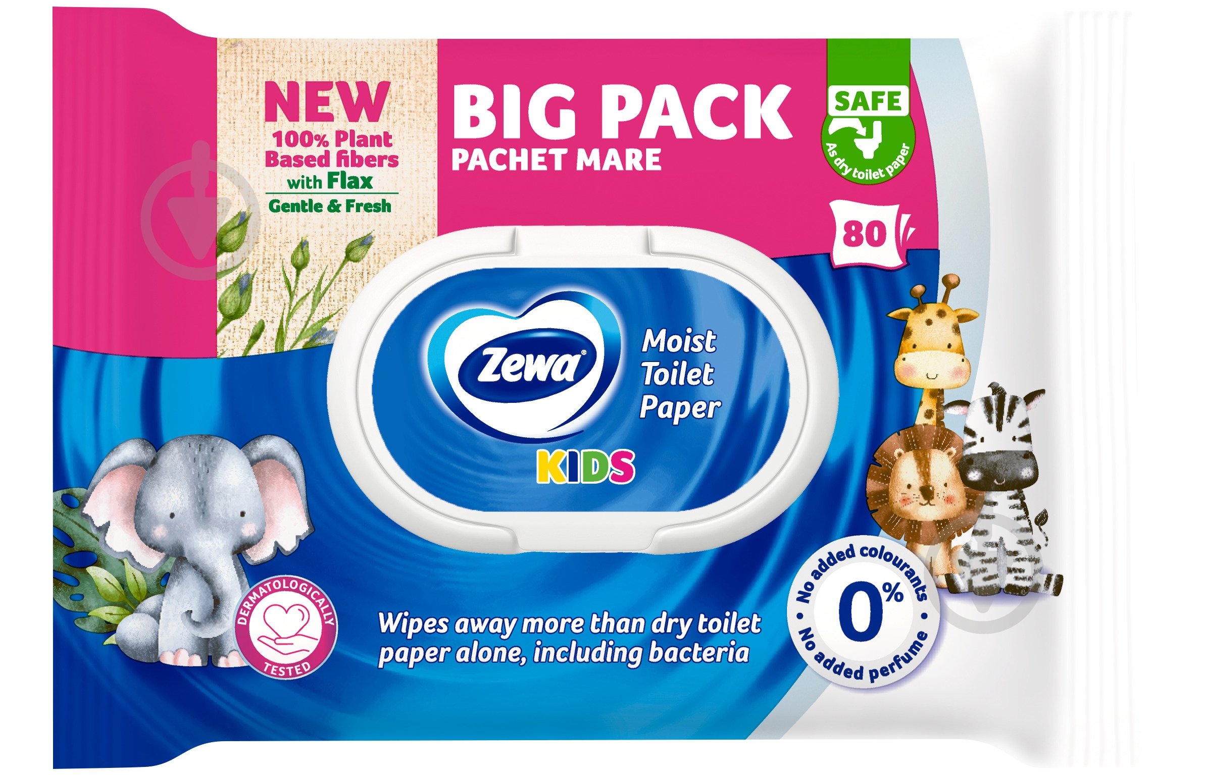 Влажная туалетная бумага Zewa Baby однослойная 80 шт. - фото 2